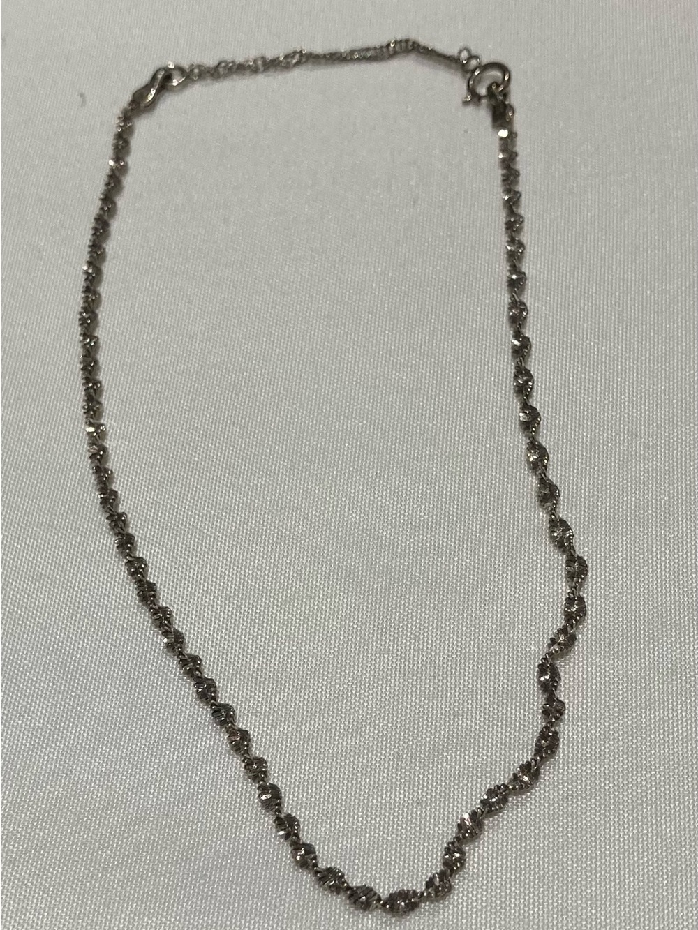 Delicate Silver-Tone Rope Chain bracelet